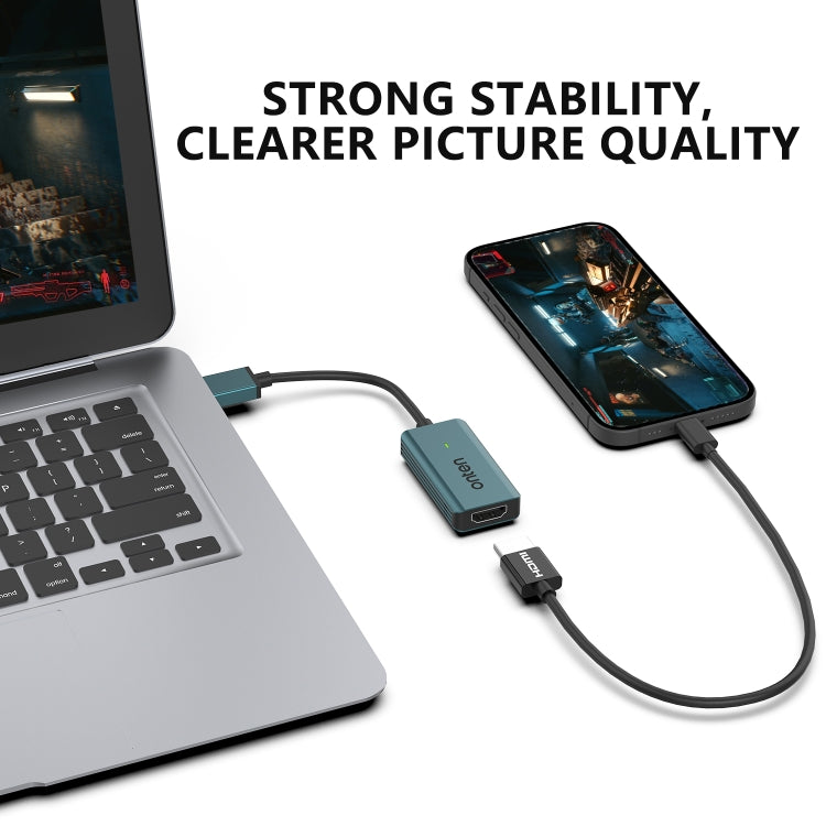 Onten US331 USB Video Capture Card, Length:1.3m(Green) - Video Capture Solutions by Onten | Online Shopping South Africa | PMC TechLife | Buy Now Pay Later Mobicred