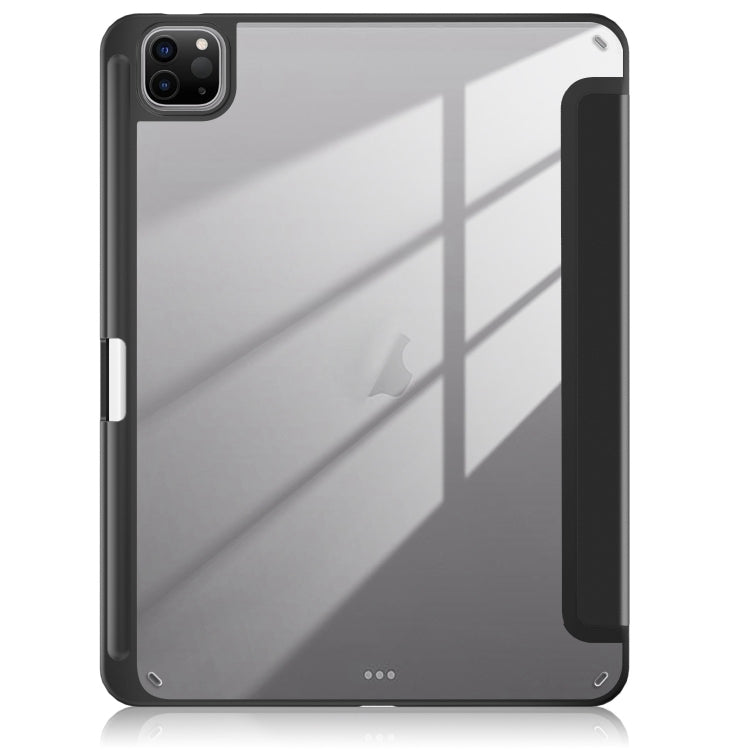 For iPad Pro 11 2024 Acrylic 3-Fold Smart Leather Tablet Case(Black) - iPad Pro 11 2024 Cases by PMC TechLife | Online Shopping South Africa | PMC TechLife | Buy Now Pay Later Mobicred