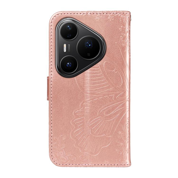 For Huawei Pura 80 Pro 5G Swallowtail Butterfly Embossed Leather Phone Case(Rose Gold) - free shipping - PMC TechLife - Order now!