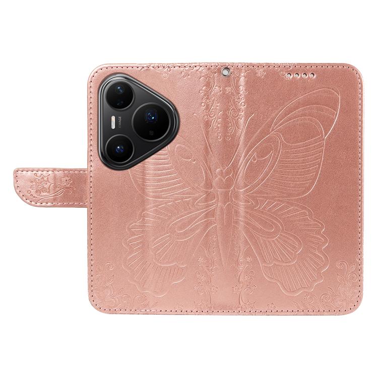 For Huawei Pura 80 Pro 5G Swallowtail Butterfly Embossed Leather Phone Case(Rose Gold) - free shipping - PMC TechLife - Order now!