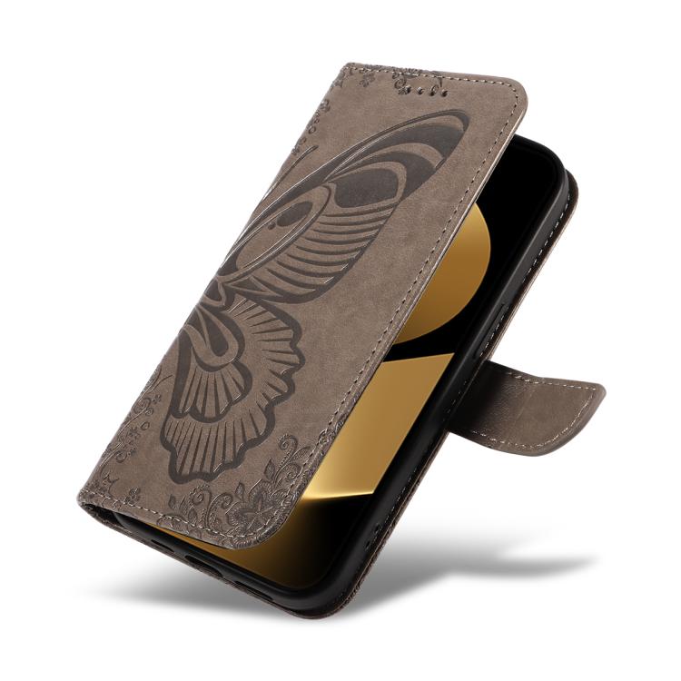 For Huawei Pura 80 Ultra 5G Swallowtail Butterfly Embossed Leather Phone Case(Grey) - free shipping - PMC TechLife - Order now!