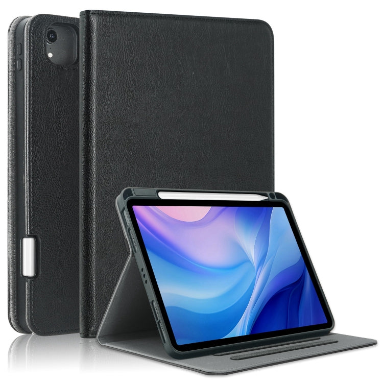 For iPad Air 11 2024 / Pro 11 2022 Front Stand Smart TPU Leather Tablet Case(Black) - iPad Air 11 2024 Cases by PMC TechLife | Online Shopping South Africa | PMC TechLife | Buy Now Pay Later Mobicred