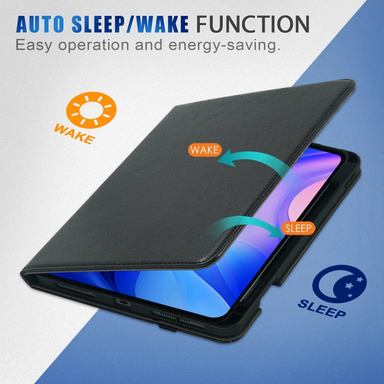 For iPad Air 11 2024 / Pro 11 2022 Front Stand Smart TPU Leather Tablet Case(Black) - iPad Air 11 2024 Cases by PMC TechLife | Online Shopping South Africa | PMC TechLife | Buy Now Pay Later Mobicred