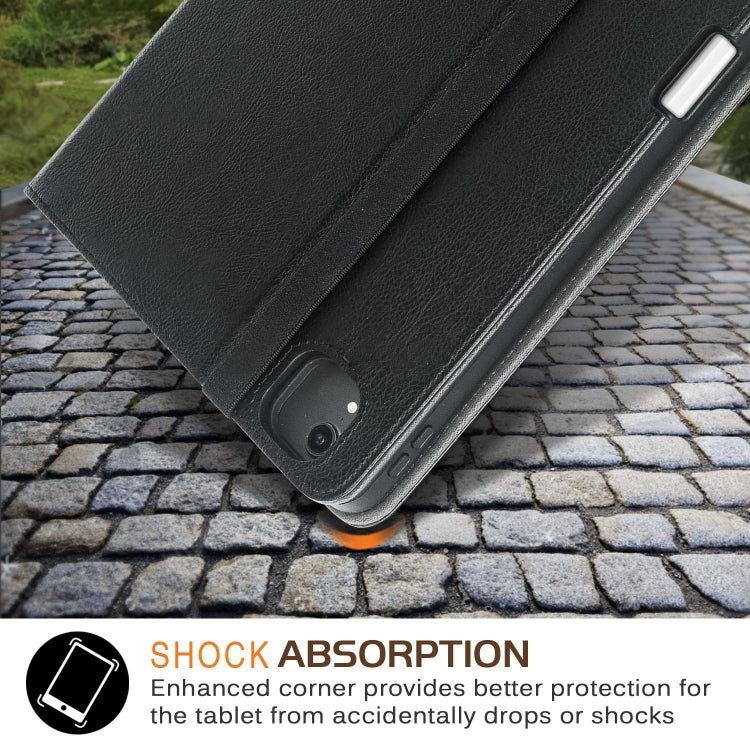 For iPad Air 11 2024 / Pro 11 2022 Front Stand Smart TPU Leather Tablet Case(Black) - iPad Air 11 2024 Cases by PMC TechLife | Online Shopping South Africa | PMC TechLife | Buy Now Pay Later Mobicred