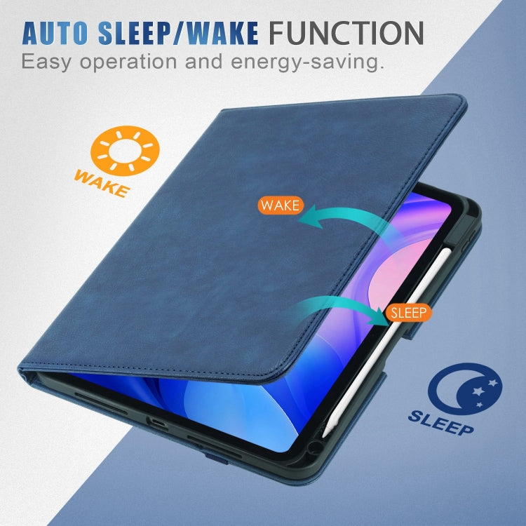 For iPad Pro 11 2024 Front Stand Smart TPU Leather Tablet Case(Dark Blue) - iPad Pro 11 2024 Cases by PMC TechLife | Online Shopping South Africa | PMC TechLife | Buy Now Pay Later Mobicred