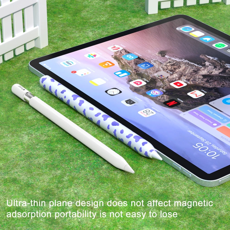 For Apple Pencil USB-C Cow Pattern Stylus Silicone Protective Cover(Black) - Pencil Accessories by PMC Jewellery | Online Shopping South Africa | PMC Jewellery | Buy Now Pay Later Mobicred