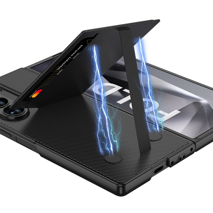 For Samsung Galaxy Z Fold6 GKK Integrated Rotor Bracket Recessed Card Bag Phone Case(Titanium Grey) - free shipping - PMC Jewellery - Order now!