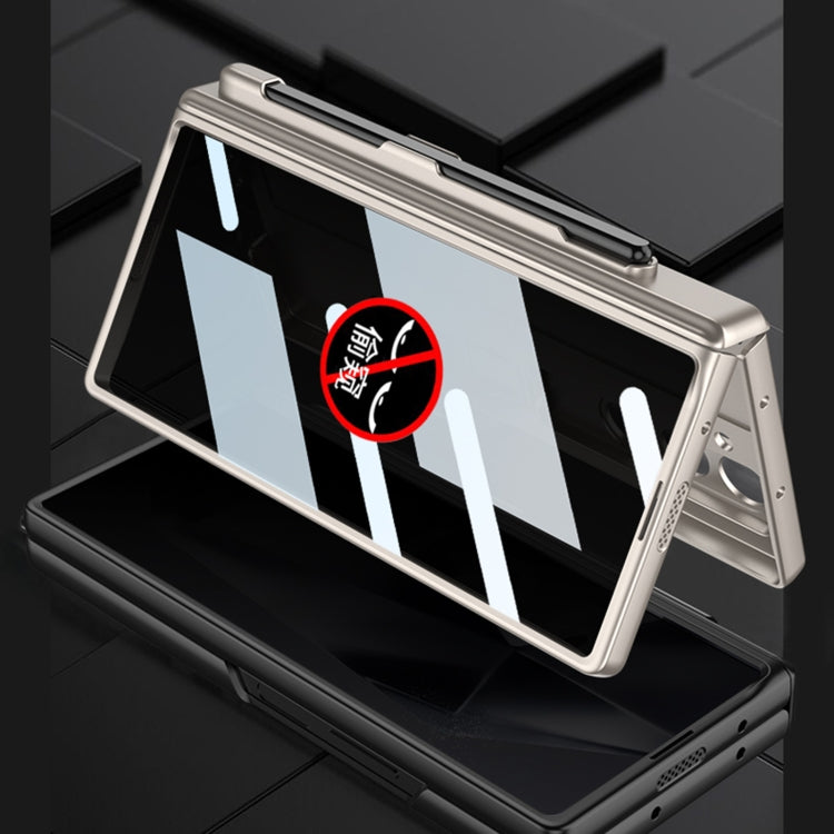 For Samsung Galaxy Z Fold6 GKK Integrated Anti Peep Full Coverage Magnetic Fold Phone Case with Pen Slot, Not Included Pen(Night Green) - free shipping - PMC Jewellery - Order now!