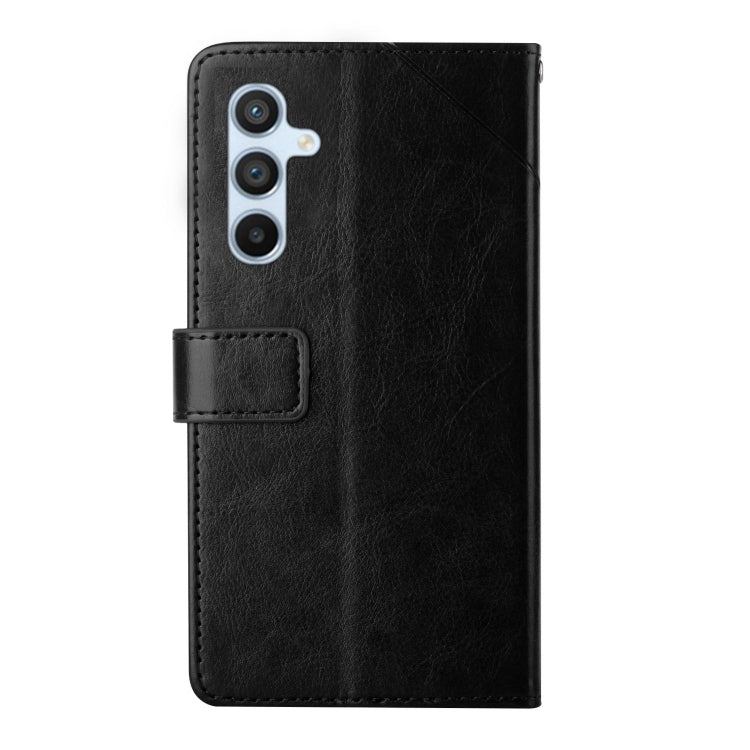 For Samsung Galaxy S25+ 5G Y-shaped Pattern Flip Leather Phone Case(Black) - free shipping - PMC Jewellery - Order now!