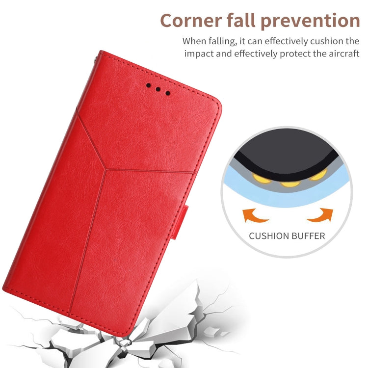 For Samsung Galaxy S25+ 5G Y-shaped Pattern Flip Leather Phone Case(Red) - free shipping - PMC Jewellery - Order now!