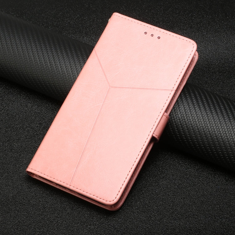 For Samsung Galaxy S25+ 5G Y-shaped Pattern Flip Leather Phone Case(Pink) - Galaxy S25+ 5G Cases by PMC Jewellery | Online Shopping South Africa | PMC Jewellery | Buy Now Pay Later Mobicred