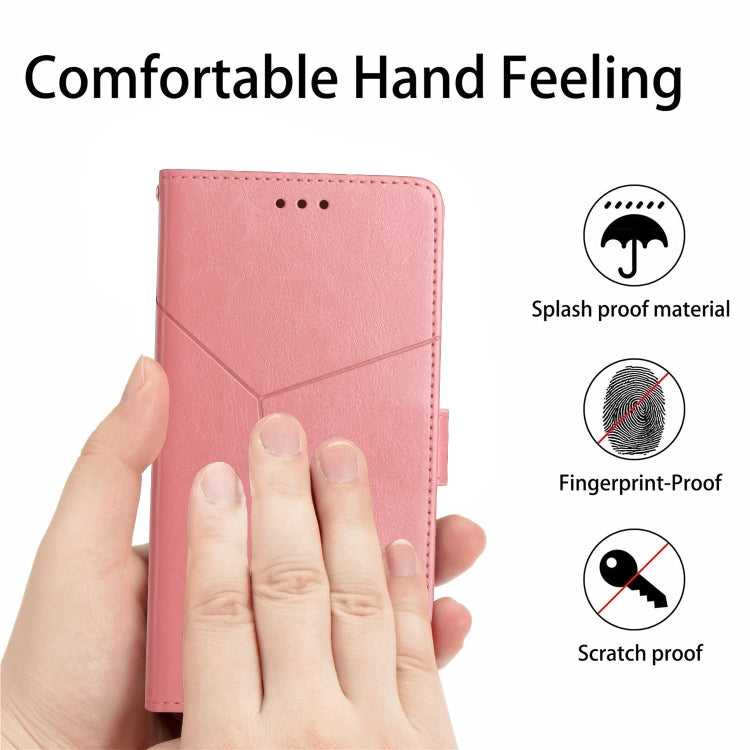 For Samsung Galaxy S25+ 5G Y-shaped Pattern Flip Leather Phone Case(Pink) - Galaxy S25+ 5G Cases by PMC Jewellery | Online Shopping South Africa | PMC Jewellery | Buy Now Pay Later Mobicred