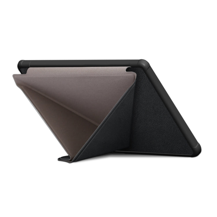 For Kobo Libra Colour 2024 Solid Color Deformation TPU Leather Smart Tablet Case(Black) - Others by PMC Jewellery | Online Shopping South Africa | PMC Jewellery | Buy Now Pay Later Mobicred