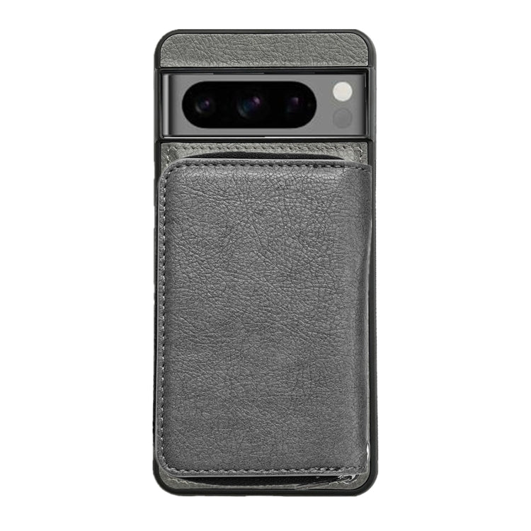For Google Pixel 8 Pro Solid Color Zipper 11-Card Slots Bag Phone Case with Lanyard(Grey) - Google Cases by PMC TechLife | Online Shopping South Africa | PMC TechLife | Buy Now Pay Later Mobicred