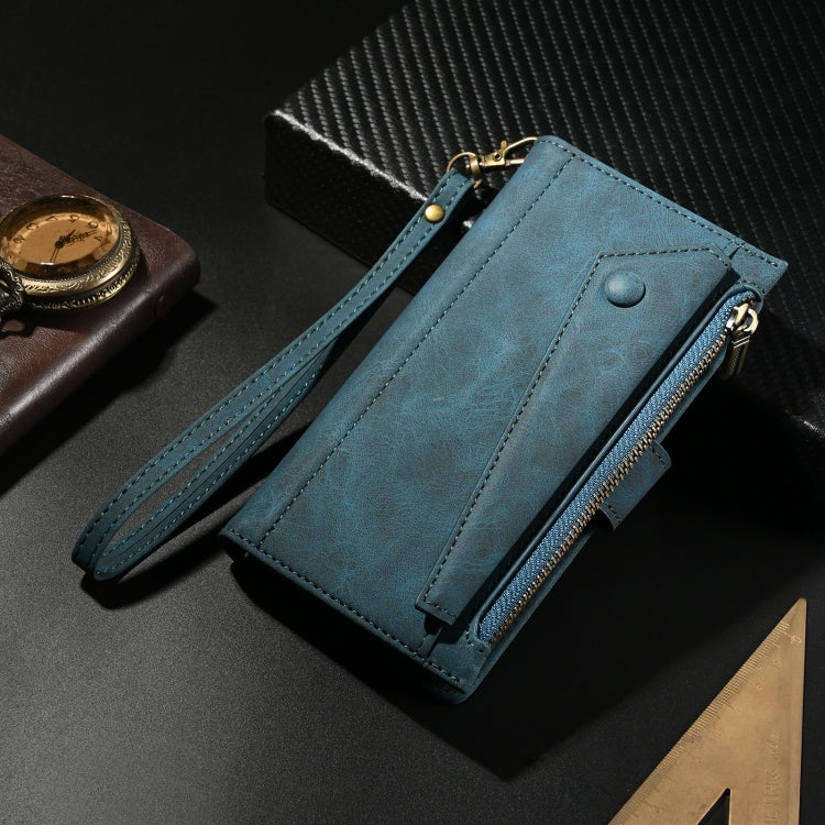 For Samsung Galaxy S25 Ultra 5G ESEBLE Retro Frosted RFID Flip Leather Phone Case(Dark Green) - free shipping - PMC Jewellery - Order now!