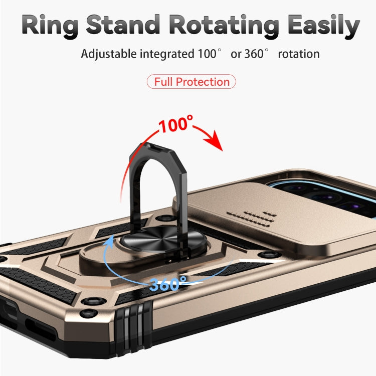 For Google Pixel 9 Sliding Camshield Holder Phone Case(Gold) - Google Cases by PMC TechLife | Online Shopping South Africa | PMC TechLife | Buy Now Pay Later Mobicred