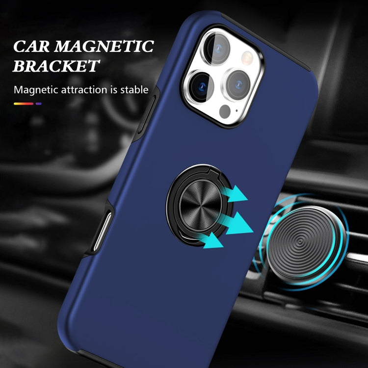 For iPhone 16 Magnetic Ring Holder Phone Case(Navy Blue) - iPhone 16 Cases by PMC TechLife | Online Shopping South Africa | PMC TechLife | Buy Now Pay Later Mobicred