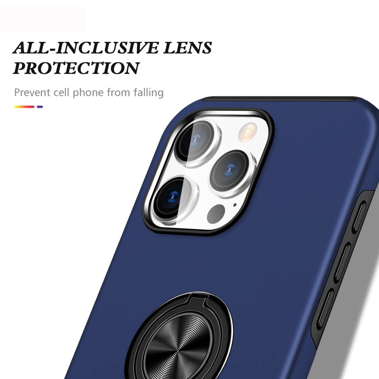 For iPhone 16 Magnetic Ring Holder Phone Case(Navy Blue) - iPhone 16 Cases by PMC TechLife | Online Shopping South Africa | PMC TechLife | Buy Now Pay Later Mobicred