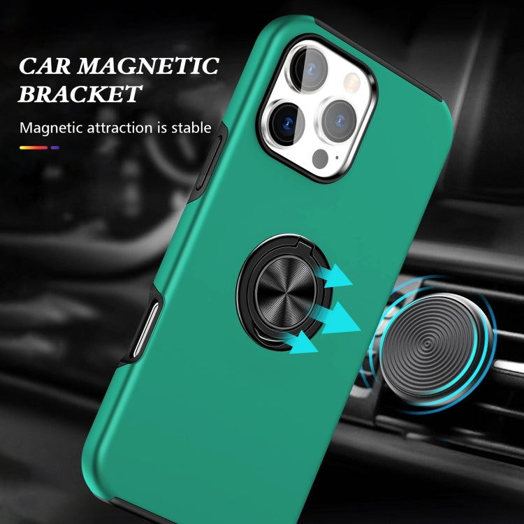 For iPhone 16 Magnetic Ring Holder Phone Case(Dark Green) - iPhone 16 Cases by PMC TechLife | Online Shopping South Africa | PMC TechLife | Buy Now Pay Later Mobicred