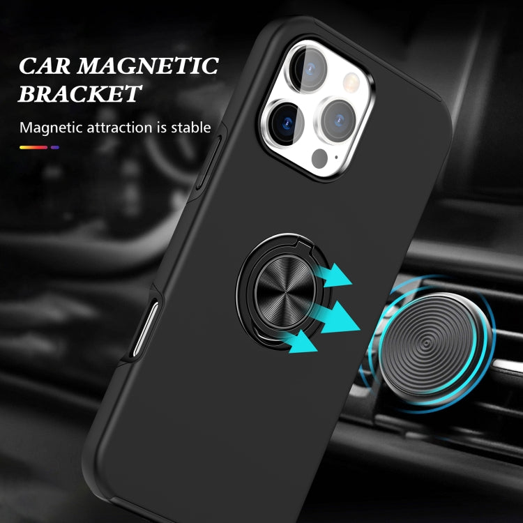 For iPhone 16 Plus Magnetic Ring Holder Phone Case(Black) - iPhone 16 Plus Cases by PMC TechLife | Online Shopping South Africa | PMC TechLife | Buy Now Pay Later Mobicred