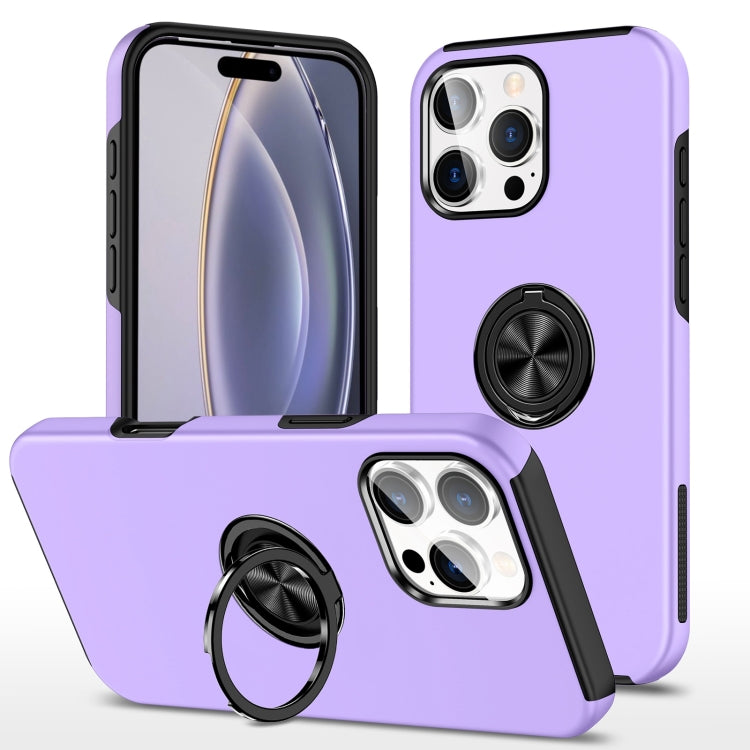 For iPhone 16 Pro Max Magnetic Ring Holder Phone Case(Purple) - iPhone 16 Pro Max Cases by PMC TechLife | Online Shopping South Africa | PMC TechLife | Buy Now Pay Later Mobicred