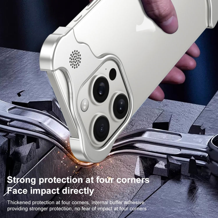 For iPhone 16 Pro Max Aromatherapy Alloy Frameless Phone Case(Purple) - free shipping - PMC Jewellery - Order now!