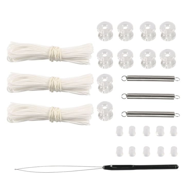 27pcs / Set RV / Yacht Pleated Shade Accessories Pull Cord Double Wheel Plug Spring(White) - Hand Tool Sets by PMC TechLife | Online Shopping South Africa | PMC TechLife | Buy Now Pay Later Mobicred