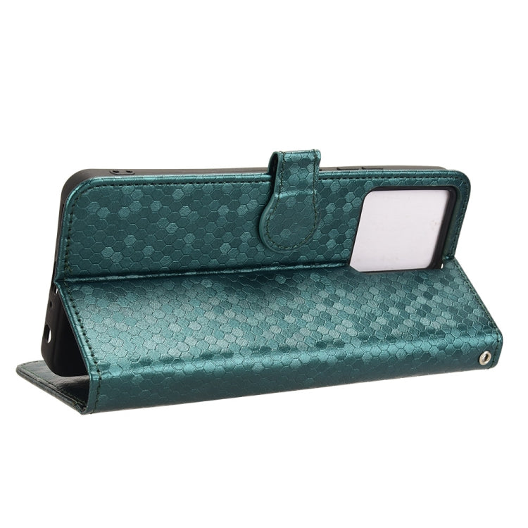 For Blackview Oscal Modern 8 / Color 8 Honeycomb Dot Texture Leather Phone Case(Green) - free shipping - PMC TechLife - Order now!