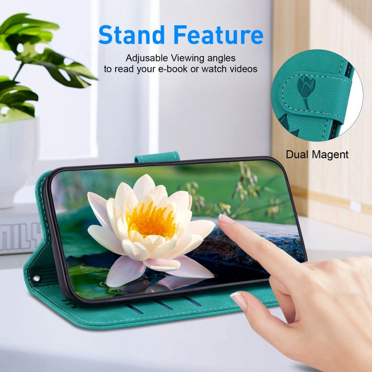 For Google Pixel 9 Lotus Embossed Leather Phone Case(Green) - free shipping - PMC TechLife - Order now!