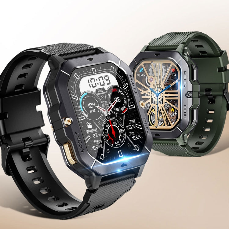 LEMFO C28 2.02 inch Sport Smart Watch, Support Bluetooth Call / Sleep / Blood Oxygen / Heart Rate / Blood Pressure Health Monitor(Green) - free shipping - PMC TechLife - Order now!