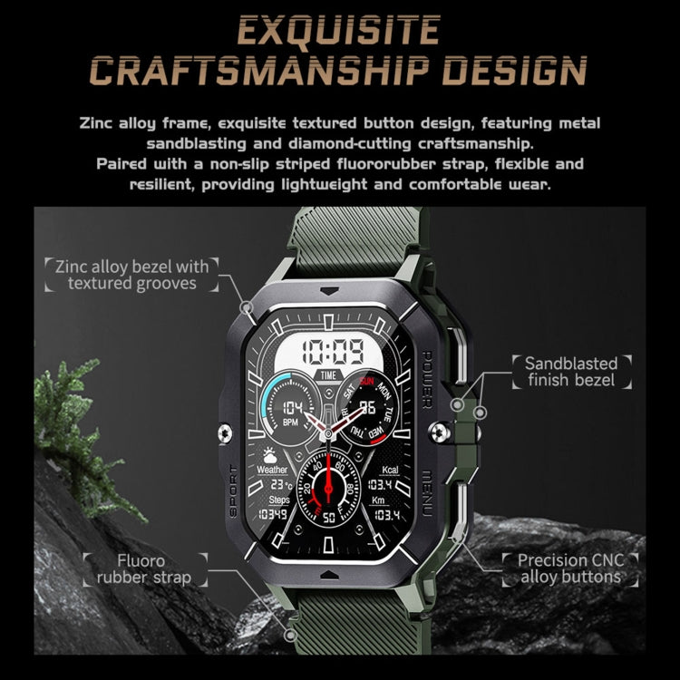 LEMFO C28 2.02 inch Sport Smart Watch, Support Bluetooth Call / Sleep / Blood Oxygen / Heart Rate / Blood Pressure Health Monitor(Black) - free shipping - PMC TechLife - Order now!