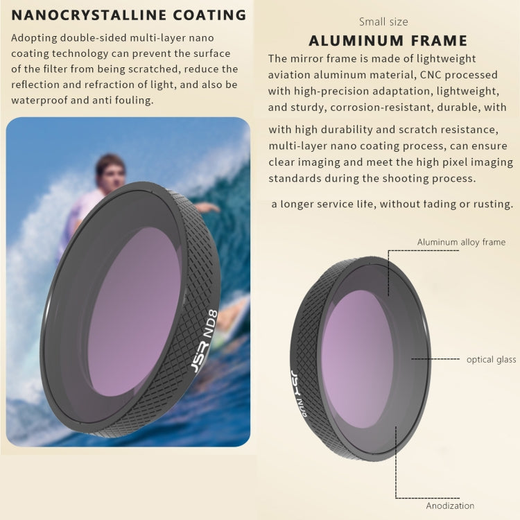 For Insta360 GO 3S JUNESTAR Camera Lens Filter, Filter:ND8 - Len Accessories by JSR | Online Shopping South Africa | PMC TechLife | Buy Now Pay Later Mobicred