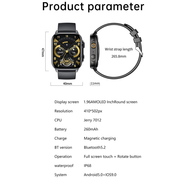 LEMFO HK95 1.952 inch BT5.0 IP68 Sport Smart Watch, Support Bluetooth Call / Sleep / Blood Oxygen / Heart Rate / Blood Pressure Health Monitor(Silver) - free shipping - PMC TechLife - Order now!