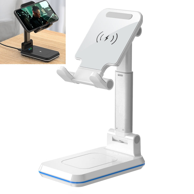 T6 2 in 1 Portable Folding Stand Wireless Charging, Style:Single Charge(White) - Wireless Charger by PMC Jewellery | Online Shopping South Africa | PMC Jewellery | Buy Now Pay Later Mobicred
