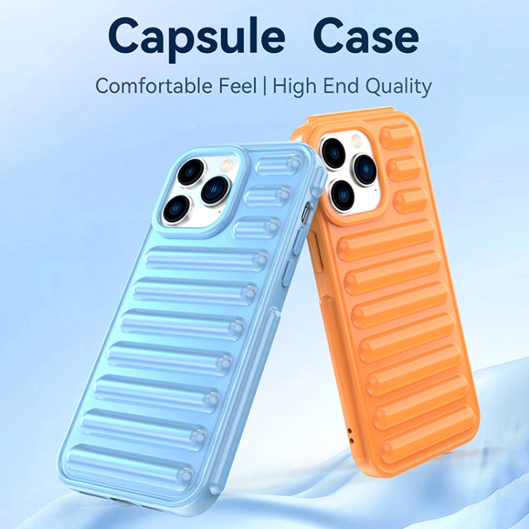 For iPhone 16e Capsule Series Candy Color TPU Phone Case(Transparent Grey) - iPhone 16e Cases by PMC TechLife | Online Shopping South Africa | PMC TechLife | Buy Now Pay Later Mobicred