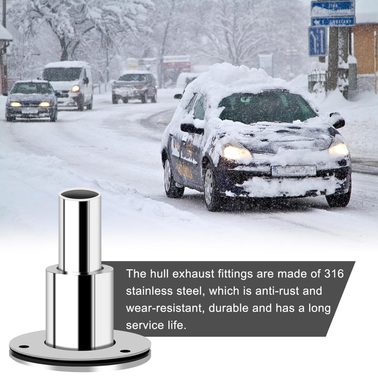 24mm Straight Marine Parking Heater Stainless Steel Vent - Marine Accessories & Parts by PMC TechLife | Online Shopping South Africa | PMC TechLife | Buy Now Pay Later Mobicred