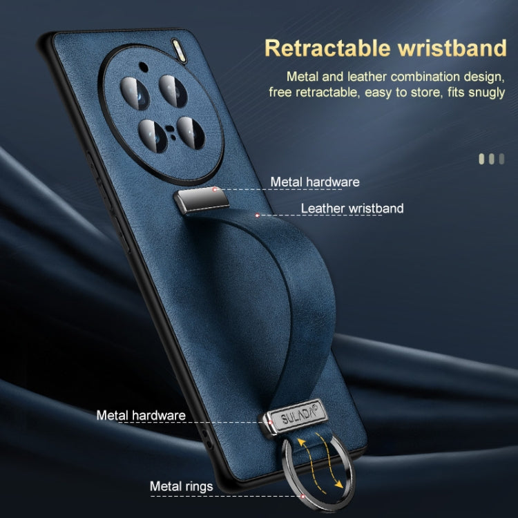 For vivo X100 Ultra SULADA PC + Leather Texture Skin Feel Shockproof Phone Case(Green) - vivo Cases by SULADA | Online Shopping South Africa | PMC Jewellery | Buy Now Pay Later Mobicred