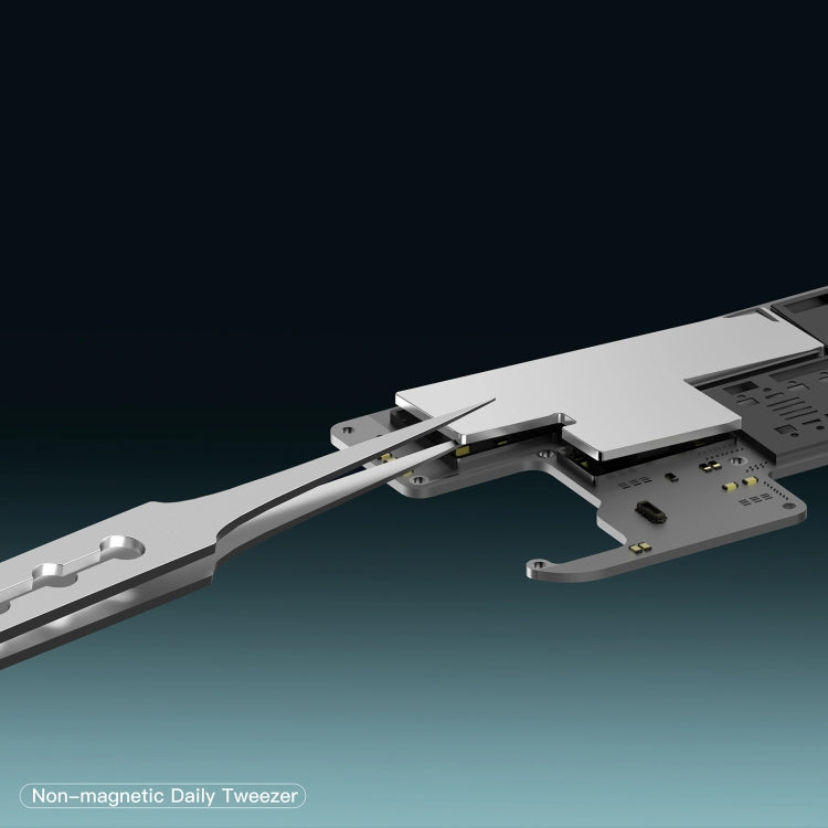 2UUL Non-magnetic Stainless Stencil Tweezers with Holes, Model:TW21 - Tweezers by 2UUL | Online Shopping South Africa | PMC TechLife | Buy Now Pay Later Mobicred