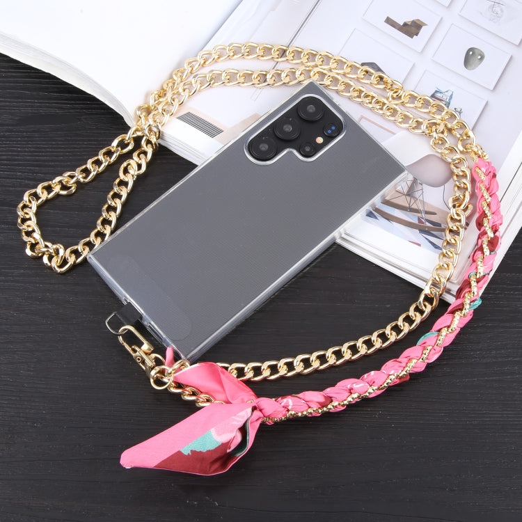 Mobile Phone Anti-lost Silk Scarf Half Pack Long Lanyard(Rose Red) - Lanyards & Wrist Straps by PMc TechLife | Online Shopping South Africa | PMc TechLife | Buy Now Pay Later Mobicred