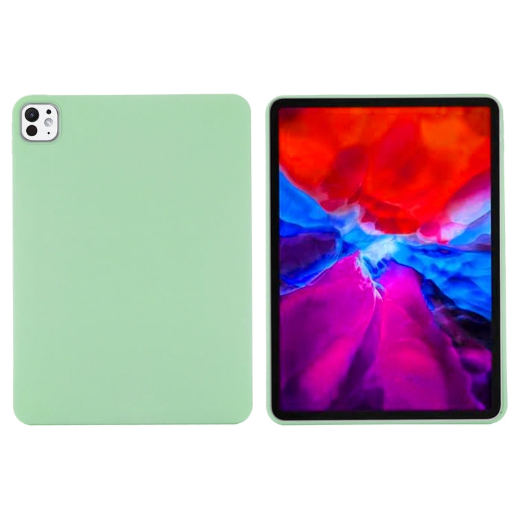 For iPad Pro 13 2024 Pure Color Liquid Silicone Shockproof Tablet Case(Green) - iPad Pro 13 2024 Cases by PMC TechLife | Online Shopping South Africa | PMC TechLife | Buy Now Pay Later Mobicred