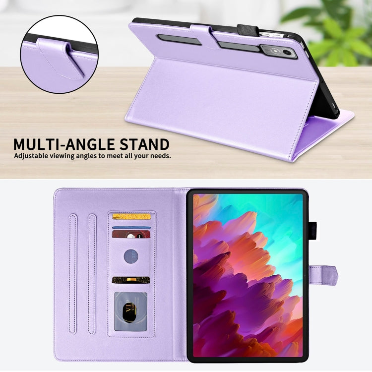 For Lenovo Xiaoxin Pad Pro 11.5 2023 Rhombus Lattice Leather Tablet Case(Purple) - Lenovo by PMC TechLife | Online Shopping South Africa | PMC TechLife | Buy Now Pay Later Mobicred