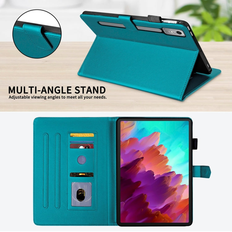 For Lenovo Xiaoxin Pad Pro 11.5 2023 Rhombus Lattice Leather Tablet Case(Dark Green) - Lenovo by PMC TechLife | Online Shopping South Africa | PMC TechLife | Buy Now Pay Later Mobicred