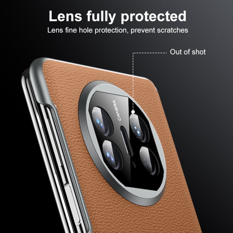 For Huawei Mate X5 SULADA Frameless Top Layer Cowhide Leather + PC Phone Case(Blue) - free shipping - PMC Jewellery - Order now!