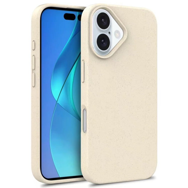 For iPhone 16 Plus Wheat Straw TPU Phone Case(White) - iPhone 16 Plus Cases by PMC TechLife | Online Shopping South Africa | PMC TechLife | Buy Now Pay Later Mobicred
