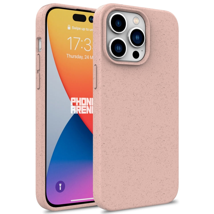 For iPhone 16 Pro Wheat Straw TPU Phone Case(Pink) - iPhone 16 Pro Cases by PMC TechLife | Online Shopping South Africa | PMC TechLife | Buy Now Pay Later Mobicred