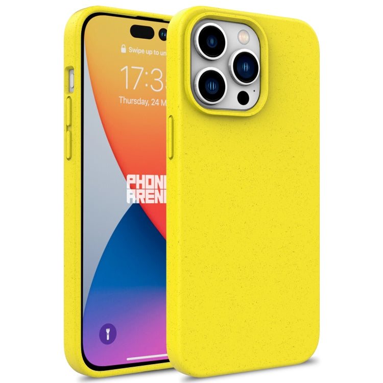For iPhone 16 Pro Max Wheat Straw TPU Phone Case(Yellow) - free shipping - PMC TechLife - Order now!