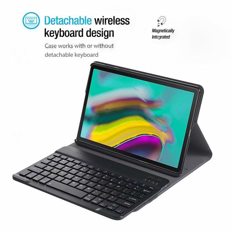 ST500 For Samsung Galaxy Tab A7 T500/T505 10.4 inch 2020 Ultra-thin Detachable Bluetooth Keyboard Leather Tablet Case with Stand & Sleep Function & Backlight(Black) - Samsung Keyboard by PMC TechLife | Online Shopping South Africa | PMC TechLife