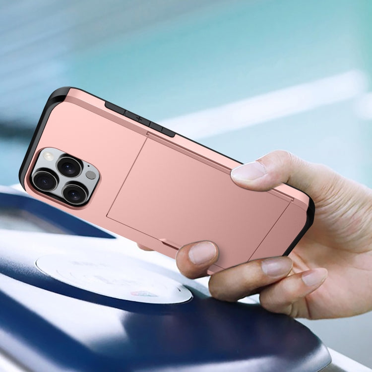 For iPhone 16 Plus Shockproof Armor Phone Case with Card Slot(Blue) - iPhone 16 Plus Cases by PMC TechLife | Online Shopping South Africa | PMC TechLife | Buy Now Pay Later Mobicred