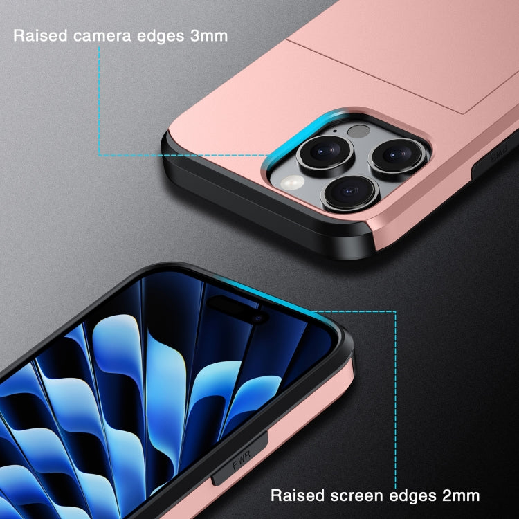 For iPhone 16e Shockproof Armor Phone Case with Card Slot(Blue) - iPhone 16e Cases by PMC TechLife | Online Shopping South Africa | PMC TechLife | Buy Now Pay Later Mobicred