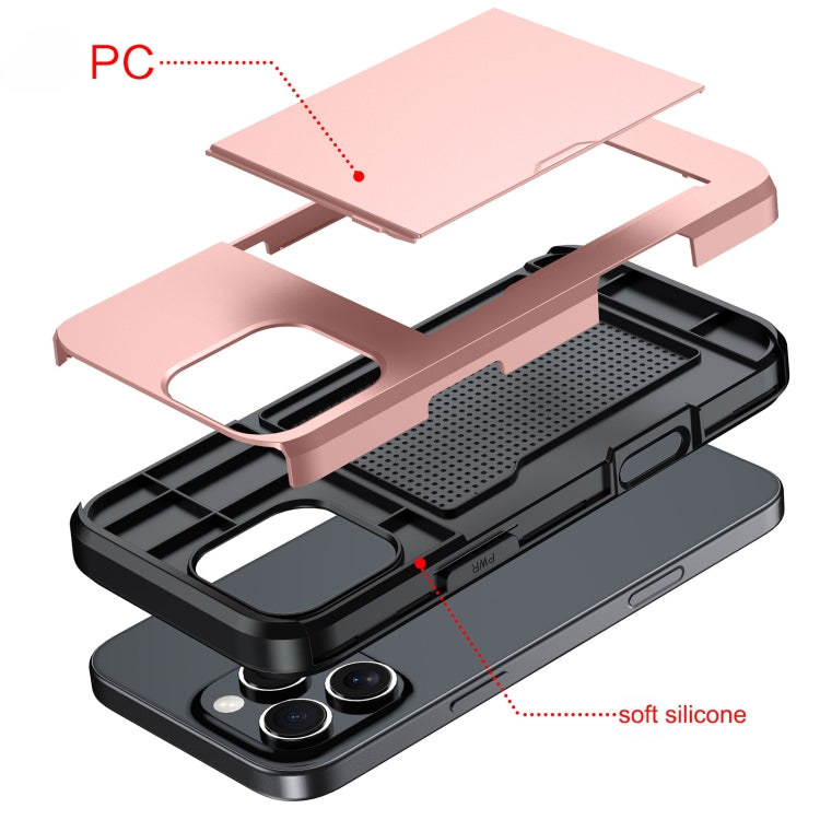 For iPhone 16 Pro Shockproof Armor Phone Case with Card Slot(Green) - iPhone 16 Pro Cases by PMC TechLife | Online Shopping South Africa | PMC TechLife | Buy Now Pay Later Mobicred